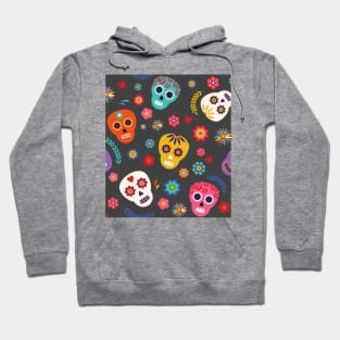 Day of the Dead Dia de los Muertos Print Hoodie